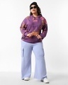 Shop Women's Purple Forever Young All Over Printed Oversized Plus Size Hoodies-Full