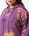 Shop Women's Purple Forever Young All Over Printed Oversized Plus Size Hoodies
