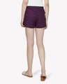 Shop Women's Purple Printed Shorts-Full