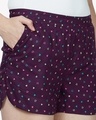 Shop Women's Purple Printed Shorts