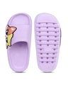 Shop Women's Purple Printed Sliders