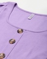 Shop Women's Purple Puff Sleeve Crop Top