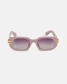 Shop Women's Purple Rectangle Polarised Lens Sunglasses-Design