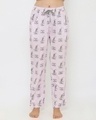 Shop Women's Purple Regular Fit Printed Pyjamas-Front