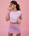 Shop Women's Purple Relaxed Fit Crop Top-Front