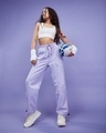Shop Women's Purple Relaxed Fit Joggers-Full