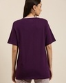 Shop Women's Purple Reno Typography Oversized T-shirt-Design