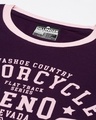 Shop Women's Purple Reno Typography Oversized T-shirt