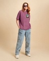 Shop Women's Purple Rich Flavours Graphic Printed Oversized T-shirt