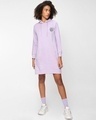 Shop Women's Purple Rick and Morty Graphic Printed Hoodie Dress-Full