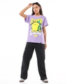 Shop Women's Purple Ripe and Juicy Graphic Printed Boyfriend T-shirt-Full