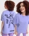 Shop Women's Purple Rocket Graphic Printed Oversized T-shirt-Front