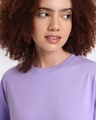 Shop Women's Purple Oversized T-shirt