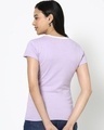 Shop Women's Purple Rose Varsity Half Sleeve Round Neck T-Shirt-Design