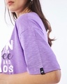 Shop Women's Purple Run On Coffee Typography Oversized T-shirt