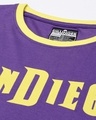 Shop Women's Purple SanDiego Typography Oversized T-shirt