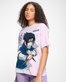 Shop Women's Purple Sasuke Ninja Graphic Printed Oversized T-shirt-Design