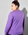 Shop Women's Purple Sheep Embroidered Plus Size Sweatshirt-Design