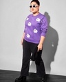 Shop Women's Purple Sheep Embroidered Plus Size Sweatshirt-Full