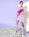 Shop Women's Purple Sheer Dress-Design
