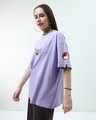 Shop Women's Purple Skool Graphic Printed Oversized T-shirt-Full