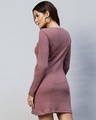 Shop Women's Purple Slim Fit Bodycon Dress-Full