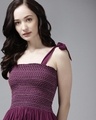 Shop Women's Purple Slim Fit  Flare Dress-Full