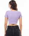 Shop Women's Purple Slim Fit Short Top-Full
