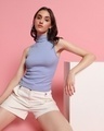 Shop Women's Purple Slim Fit Top-Front