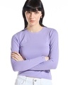 Shop Women's Purple Slim Fit Top-Front