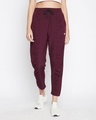Shop Women's Purple Slim Fit Track Pant-Front