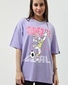 Shop Women's Purple Smashed It Graphic Printed Oversized T-shirt-Front
