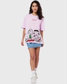 Shop Women's Purple Snoopy Squad Graphic Printed Oversized T-shirt-Design