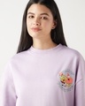 Shop Women's Purple Soak Up Positivity Graphic Printed Oversized Sweatshirt