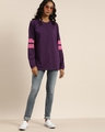 Shop Women's Purple Solid Oversized T-shirt