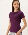 Shop Women's Purple Solid T-shirt-Design