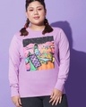 Shop Women's Purple Space Vibes Graphic Printed Plus Size T-shirt-Front