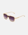 Shop Women's Purple Square Polarised Lens Sunglasses-Full