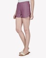 Shop Women's Purple Striped Shorts-Design