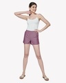 Shop Women's Purple Striped Shorts