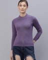Shop Women's Purple Sweatshirt-Front