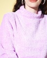 Shop Women's Purple Fur Sweatshirt