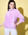 Shop Women's Purple Fur Sweatshirt-Front
