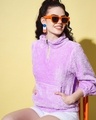 Shop Women's Purple Fur Sweatshirt