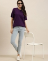 Shop Women's Purple Tokyo Graphic Printed Oversized T-shirt-Design