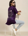 Shop Women's Purple Tokyo Graphic Printed Oversized T-shirt-Full