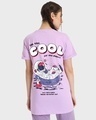 Shop Women's Purple Too Cool Graphic Printed Boyfriend T-shirt-Full