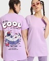 Shop Women's Purple Too Cool Graphic Printed Boyfriend T-shirt-Front