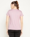 Shop Women's Purple Typographic Activewear T-shirt-Full