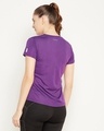 Shop Women's Purple Typographic Activewear T-shirt-Full